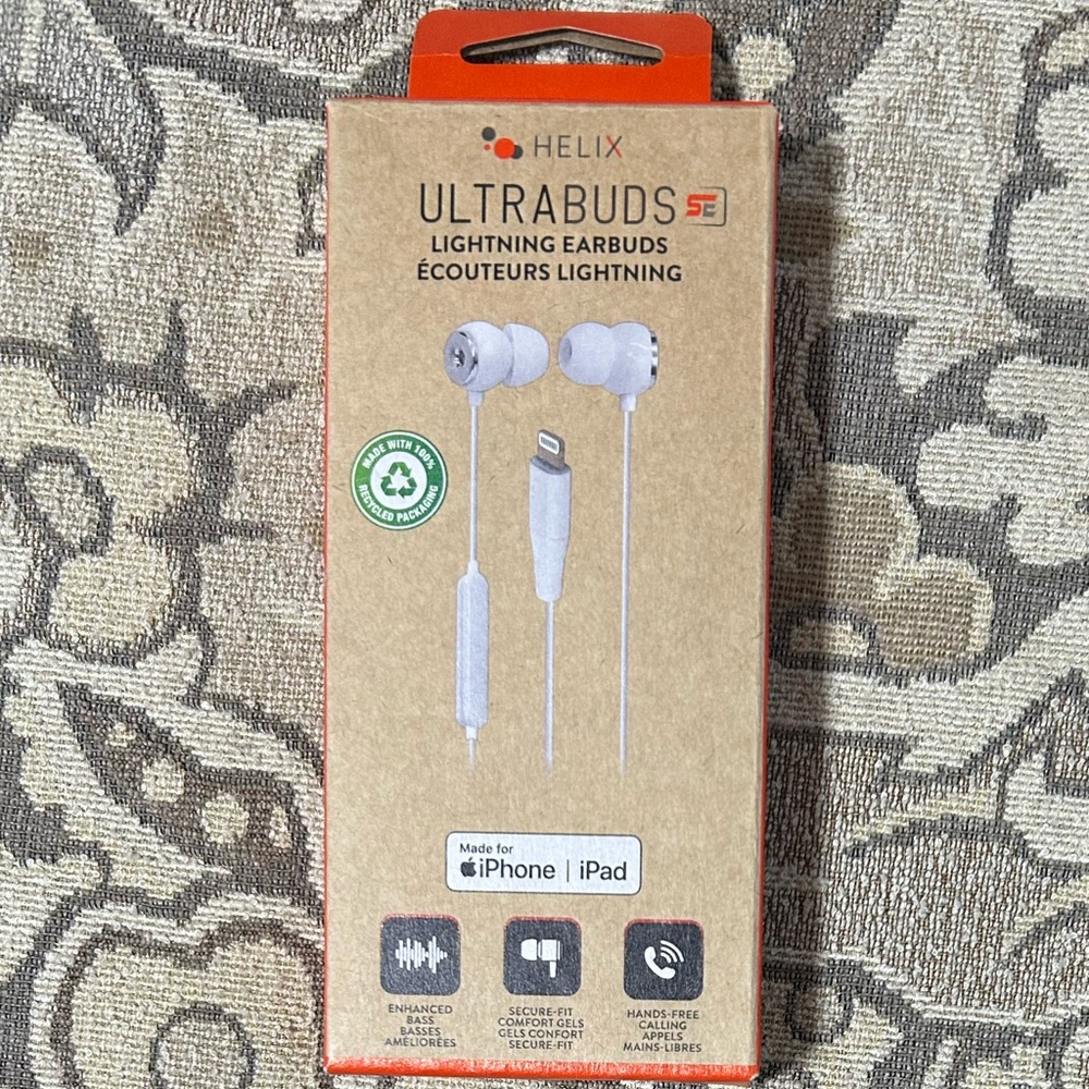 NIB Helix Ultrabuds SE Lightning Earbuds for iPhone/ IPad